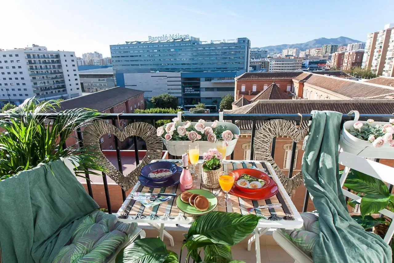 Malaga Center Flat Main Train Station location